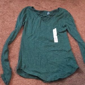 teal/green long sleeve